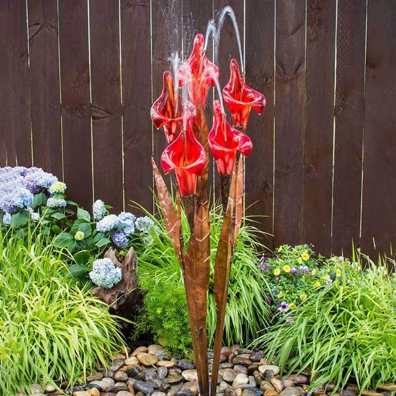 Copper Red Iris Flower Fountain Kit 3 Copper Red Iris Flower Fountain Kit