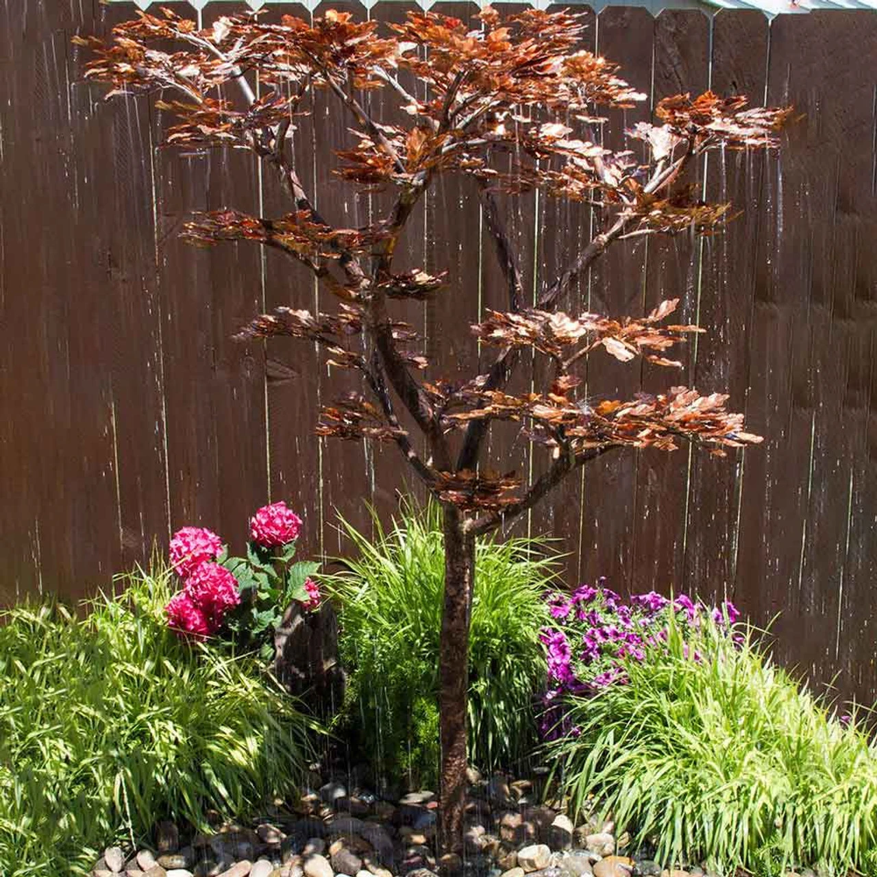 Copper Extra Tall Maple Tree Fountain Kit 3 Copper Extra Tall Maple Tree Fountain Kit
